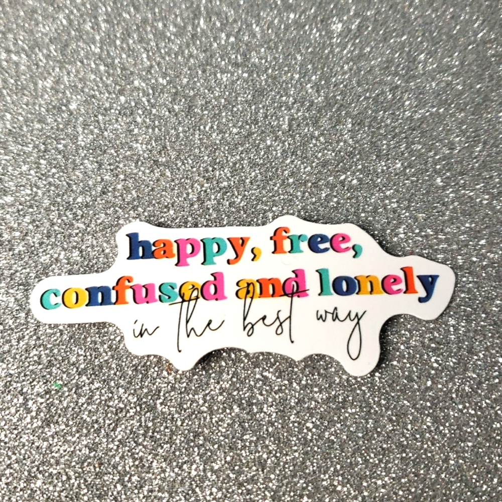 10/$10 Taylor Swift Red Waterproof Sticker Song Lyrics Confused
